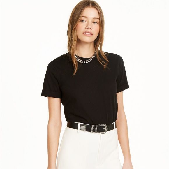Danielle Bernstein T Shirt Bodysuit XS Black - Picture 1 of 3